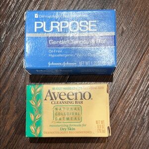 Aveeno and Purpose Cleansing Bars